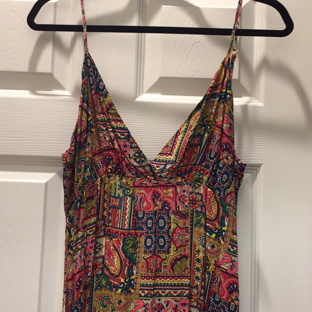 Boho style spaghetti strap maxi dress